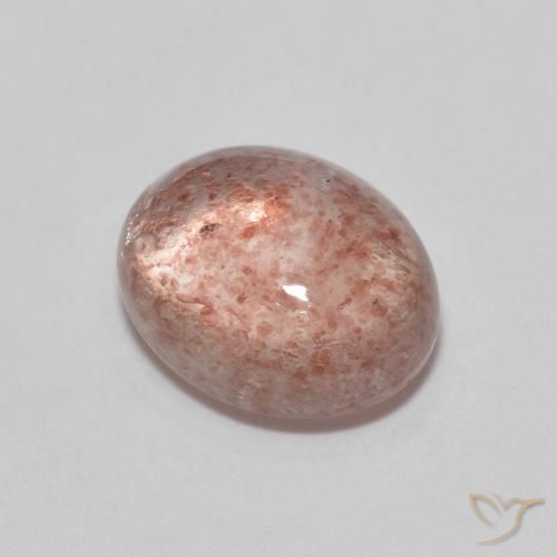 2.23 ct Pink Strawberry Quartz Stone, Natural Strawberry Quartz in Oval Cabochon Shape for Sale