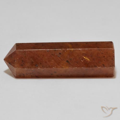 30.88 ct Pencil Cut Strawberry Quartz, 33.1 x 11 mm From Russia, Photo A