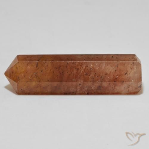 39.18 ct Red Strawberry Quartz Stone, Natural Strawberry Quartz in Pencil Cut Shape for Sale