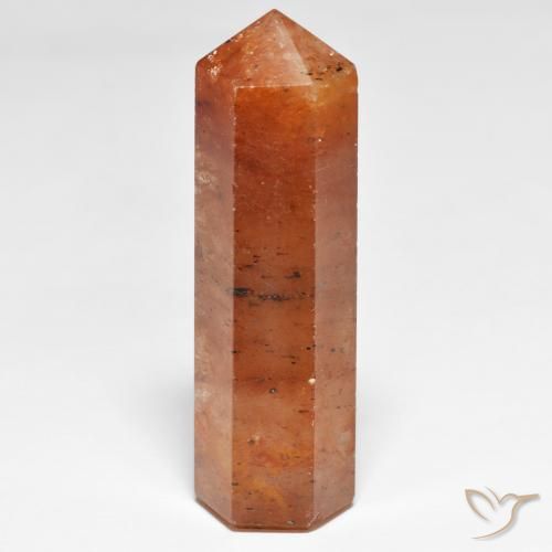 43.12 ct Orange Strawberry Quartz Stone, Natural Strawberry Quartz in Pencil Cut Shape for Sale