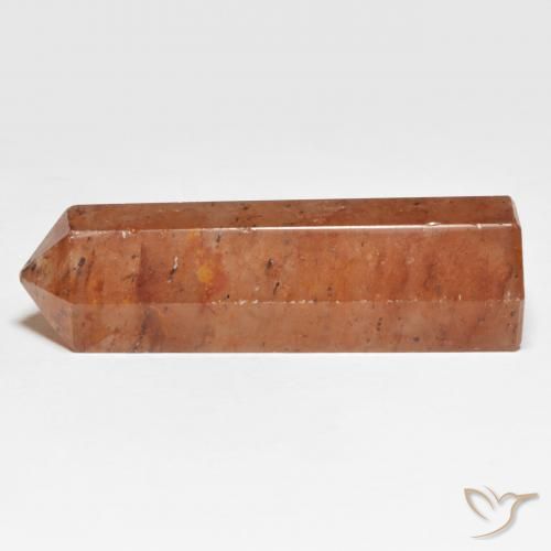 42.03 ct Orange Strawberry Quartz Stone, Natural Strawberry Quartz in Pencil Cut Shape for Sale