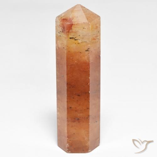 39.31 ct Orange Strawberry Quartz Stone, Natural Strawberry Quartz in Pencil Cut Shape for Sale