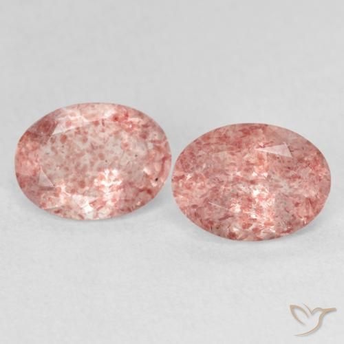 2.29ctw Natural Light Pink Strawberry Quartz, Oval, Transparent
