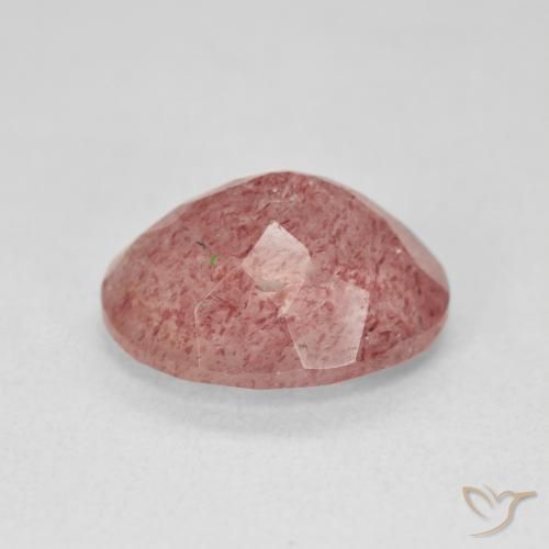 Strawberry Quartz Gemstone in 12 x 10 mm (calibrated) Size for Sale, Strawberry Quartz Stone in Medium Light-Pink Color