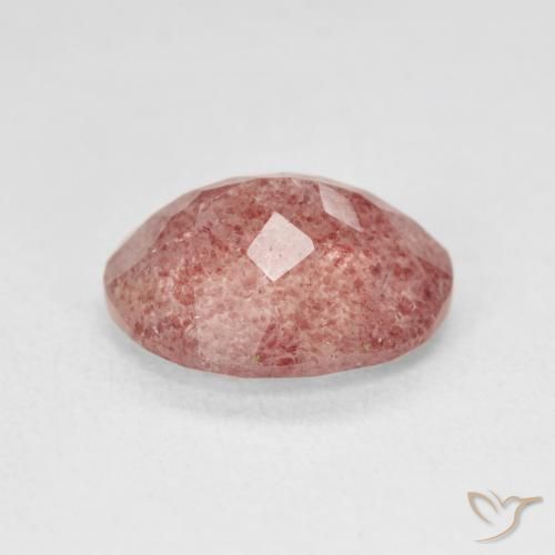 Strawberry Quartz Gemstone in 12 x 10 mm (calibrated) Size for Sale, Strawberry Quartz Stone in Light Rose Pink Color