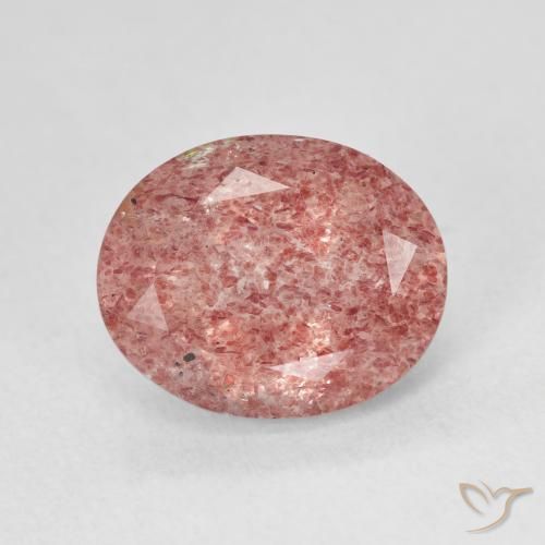 4.75ct Natural Medium Light-Pink Strawberry Quartz, Oval, Translucent