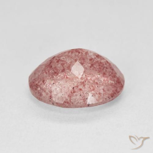 Strawberry Quartz Gemstone in 12 x 10 mm (calibrated) Size for Sale, Strawberry Quartz Stone in Medium Light-Pink Color