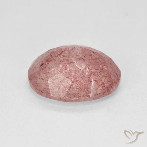 Strawberry Quartz Gemstone in 12 x 10 mm (calibrated) Size for Sale, Strawberry Quartz Stone in Medium Light-Pink Color