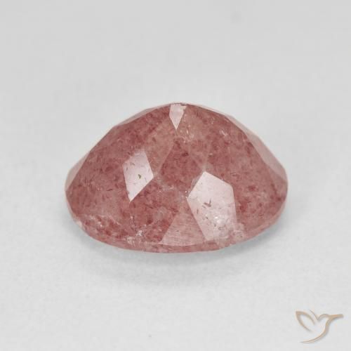 Strawberry Quartz Gemstone in 12 x 10 mm (calibrated) Size for Sale, Strawberry Quartz Stone in Medium Light-Pink Color