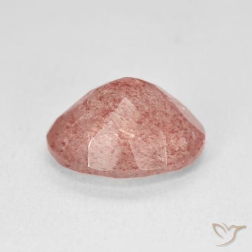Strawberry Quartz Gemstone in 12 x 10 mm (calibrated) Size for Sale, Strawberry Quartz Stone in Light Rose Pink Color