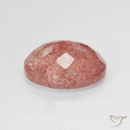 Strawberry Quartz Gemstone in 12 x 10 mm (calibrated) Size for Sale, Strawberry Quartz Stone in Raspberry Pink Color