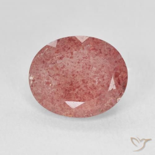 4.46ct Natural Bright Pink Strawberry Quartz, Oval, Translucent