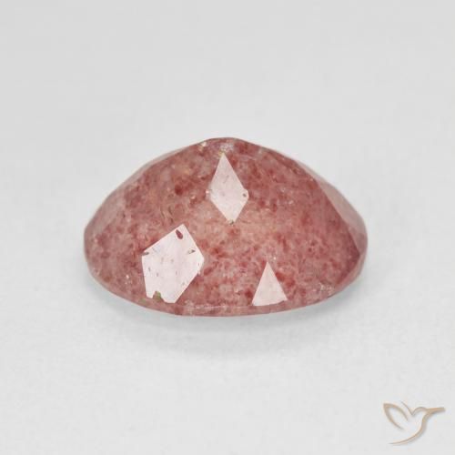 Strawberry Quartz Gemstone in 12 x 10 mm (calibrated) Size for Sale, Strawberry Quartz Stone in Bright Pink Color