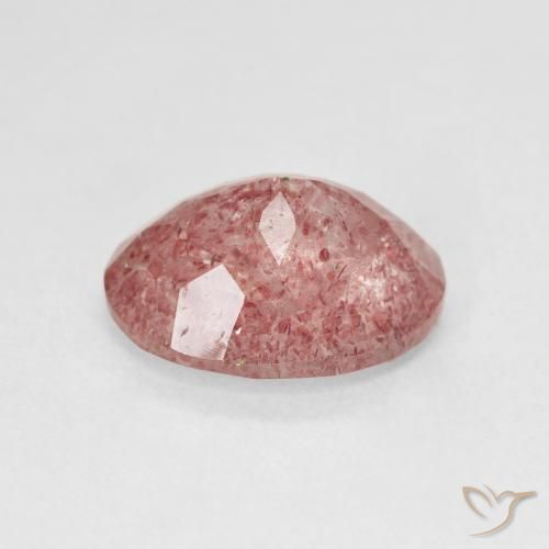 Strawberry Quartz Gemstone in 12 x 10 mm (calibrated) Size for Sale, Strawberry Quartz Stone in Light Rose Pink Color