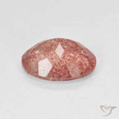 Strawberry Quartz Gemstone in 12 x 10 mm (calibrated) Size for Sale, Strawberry Quartz Stone in Raspberry Pink Color