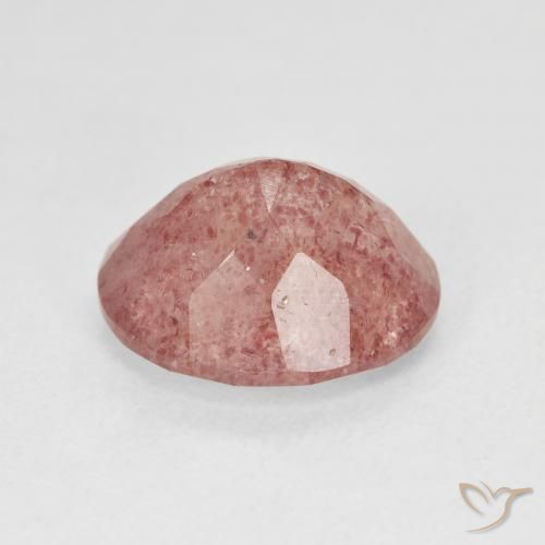 Strawberry Quartz Gemstone in 12 x 10 mm (calibrated) Size for Sale, Strawberry Quartz Stone in Light Rose Pink Color