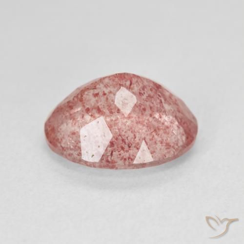 Strawberry Quartz Gemstone in 12 x 10 mm (calibrated) Size for Sale, Strawberry Quartz Stone in Light Rose Pink Color
