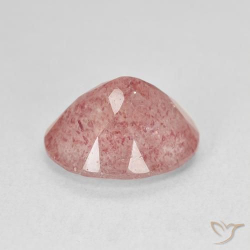Strawberry Quartz Gemstone in 12 x 10 mm (calibrated) Size for Sale, Strawberry Quartz Stone in Medium Light-Pink Color