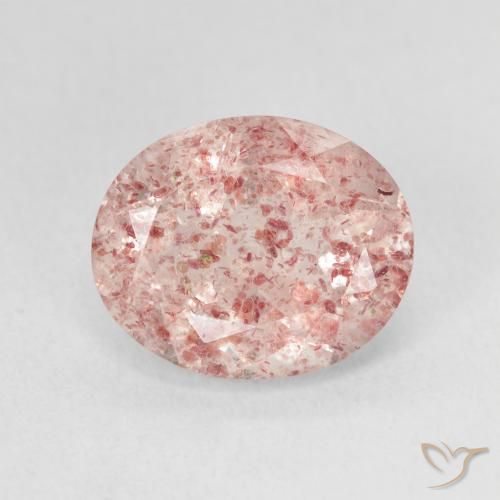 4.35ct Natural Light Pink Strawberry Quartz, Oval, Translucent