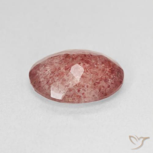 Strawberry Quartz Gemstone in 12 x 10 mm (calibrated) Size for Sale, Strawberry Quartz Stone in Light Rose Pink Color