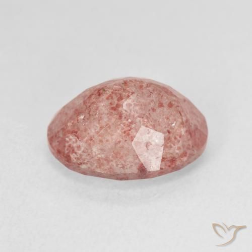 Strawberry Quartz Gemstone in 12 x 10 mm (calibrated) Size for Sale, Strawberry Quartz Stone in Light Rose Pink Color