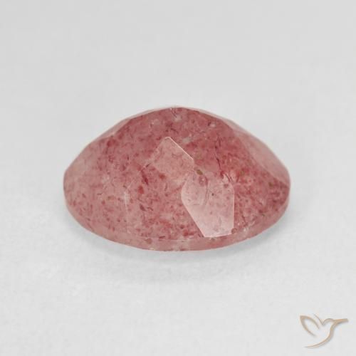 Strawberry Quartz Gemstone in 12 x 10 mm (calibrated) Size for Sale, Strawberry Quartz Stone in Light Hot Pink Color