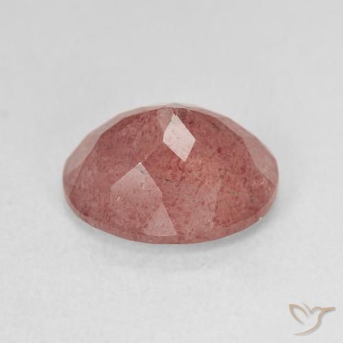 Strawberry Quartz Gemstone in 12 x 10 mm (calibrated) Size for Sale, Strawberry Quartz Stone in Raspberry Pink Color