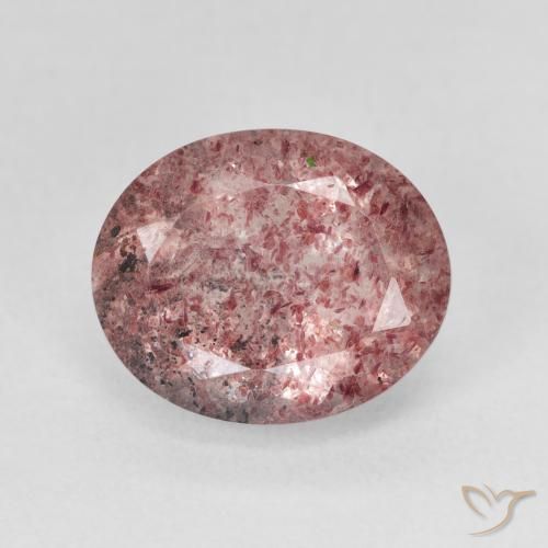 4.95ct Natural Intense Pink Strawberry Quartz, Oval, Translucent