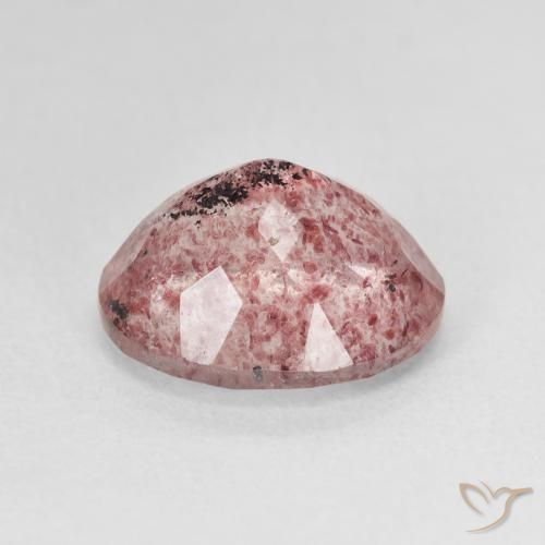 Strawberry Quartz Gemstone in 12 x 10 mm (calibrated) Size for Sale, Strawberry Quartz Stone in Intense Pink Color
