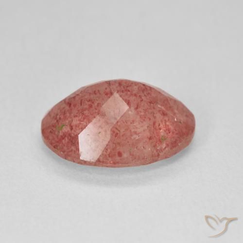Strawberry Quartz Gemstone in 12 x 10 mm (calibrated) Size for Sale, Strawberry Quartz Stone in Medium Red Color