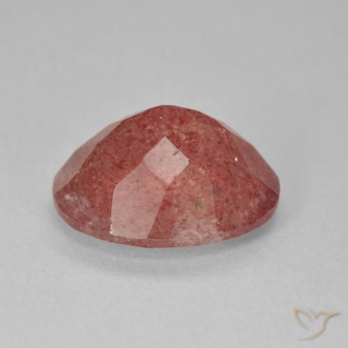 Strawberry Quartz Gemstone in 12 x 10 mm (calibrated) Size for Sale, Strawberry Quartz Stone in Grapefruit Pink Color