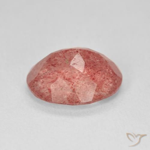Strawberry Quartz Gemstone in 12 x 10 mm (calibrated) Size for Sale, Strawberry Quartz Stone in Rose Pink Color