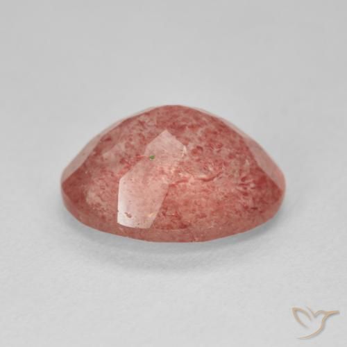 Strawberry Quartz Gemstone in 12 x 10 mm (calibrated) Size for Sale, Strawberry Quartz Stone in Medium Pink Color