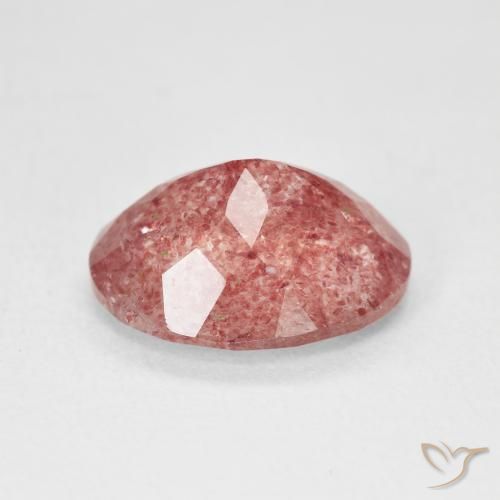 Strawberry Quartz Gemstone in 12 x 10 mm (calibrated) Size for Sale, Strawberry Quartz Stone in Reddish Pink Tone Color