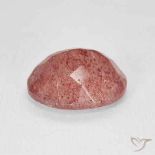 Strawberry Quartz Gemstone in 12 x 10 mm (calibrated) Size for Sale, Strawberry Quartz Stone in Medium Pink Color