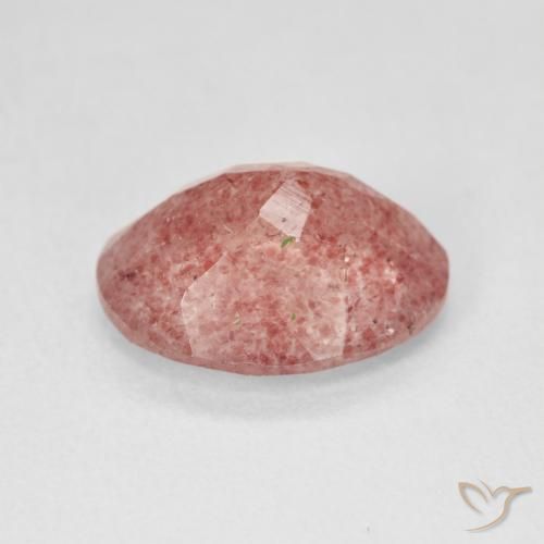 Strawberry Quartz Gemstone in 12 x 10 mm (calibrated) Size for Sale, Strawberry Quartz Stone in Medium Pink Color