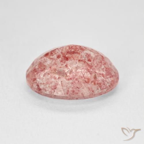 Strawberry Quartz Gemstone in 12 x 10 mm (calibrated) Size for Sale, Strawberry Quartz Stone in Lemonade Pink Color