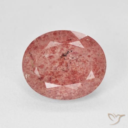 4.43ct Natural Medium Pink Strawberry Quartz, Oval, Translucent