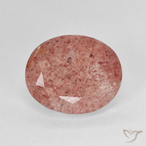 4.64ct Natural Blood Red Strawberry Quartz, Oval, Translucent