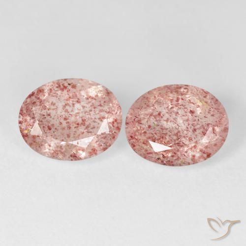 4.56ctw Natural Light Pink Strawberry Quartz, Oval, Transparent