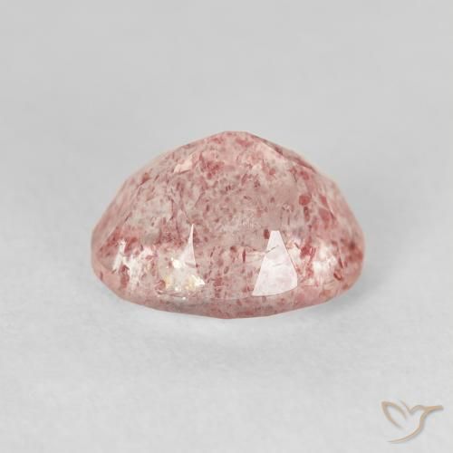 Strawberry Quartz Gemstone in 10 x 8 mm (calibrated) Size for Sale, Strawberry Quartz Stone in Light Pink Color