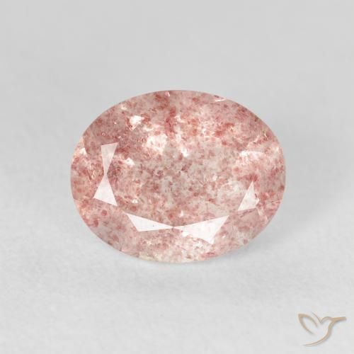 2.53ct Natural Light Pink Strawberry Quartz, Oval, Transparent