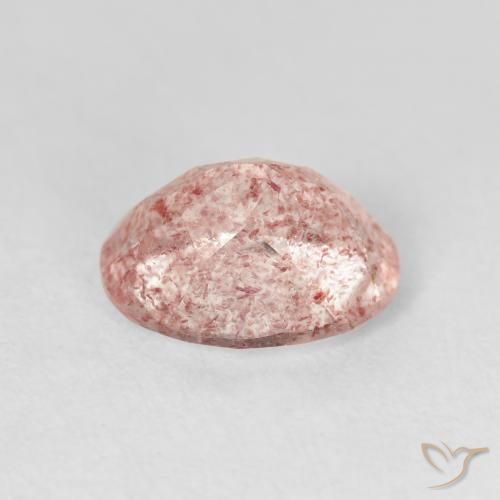 Strawberry Quartz Gemstone in 10 x 8 mm (calibrated) Size for Sale, Strawberry Quartz Stone in Light Pink Color