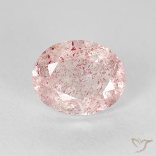 2.58ct Natural Light Pink Strawberry Quartz, Oval, Transparent