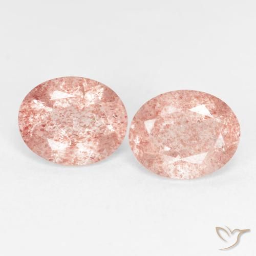 4.67ctw Natural Earthy Pink Strawberry Quartz, Oval, Transparent