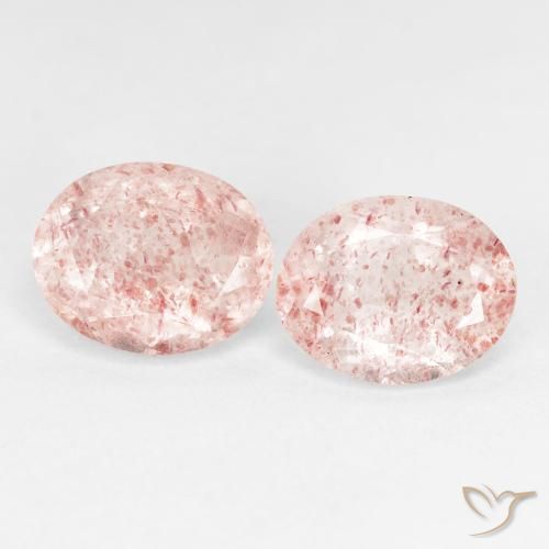 4.94ctw Natural Light Pink Strawberry Quartz, Oval, Transparent