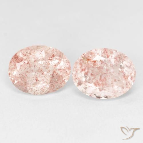 5.59ctw Natural Light Pink Strawberry Quartz, Oval, Transparent, Photo A