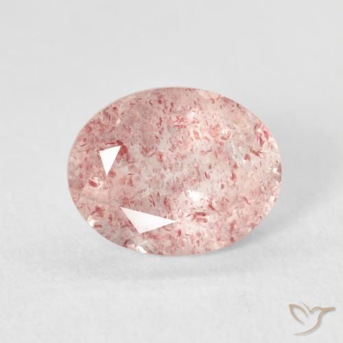 2.74ct Natural Light Pink Strawberry Quartz, Oval, Transparent