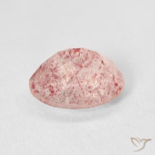 Strawberry Quartz Gemstone in 10 x 8 mm (calibrated) Size for Sale, Strawberry Quartz Stone in Light Pink Color