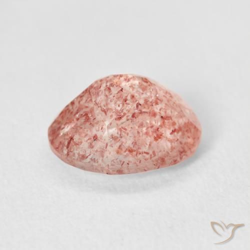 Strawberry Quartz Gemstone in 10 x 8 mm (calibrated) Size for Sale, Strawberry Quartz Stone in Orange Pink Color